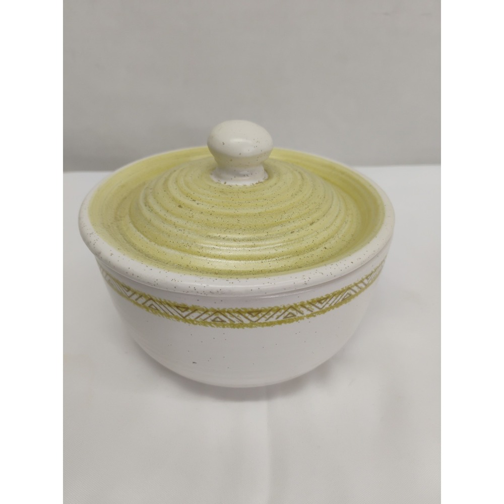 Franciscan Earthenware Lidded Sugar Bowl Hacienda Green MCM USA